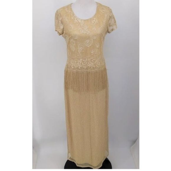 Onyx Dresses & Skirts - Onyx Nite Size 10 Dress Gold Formal Full Length